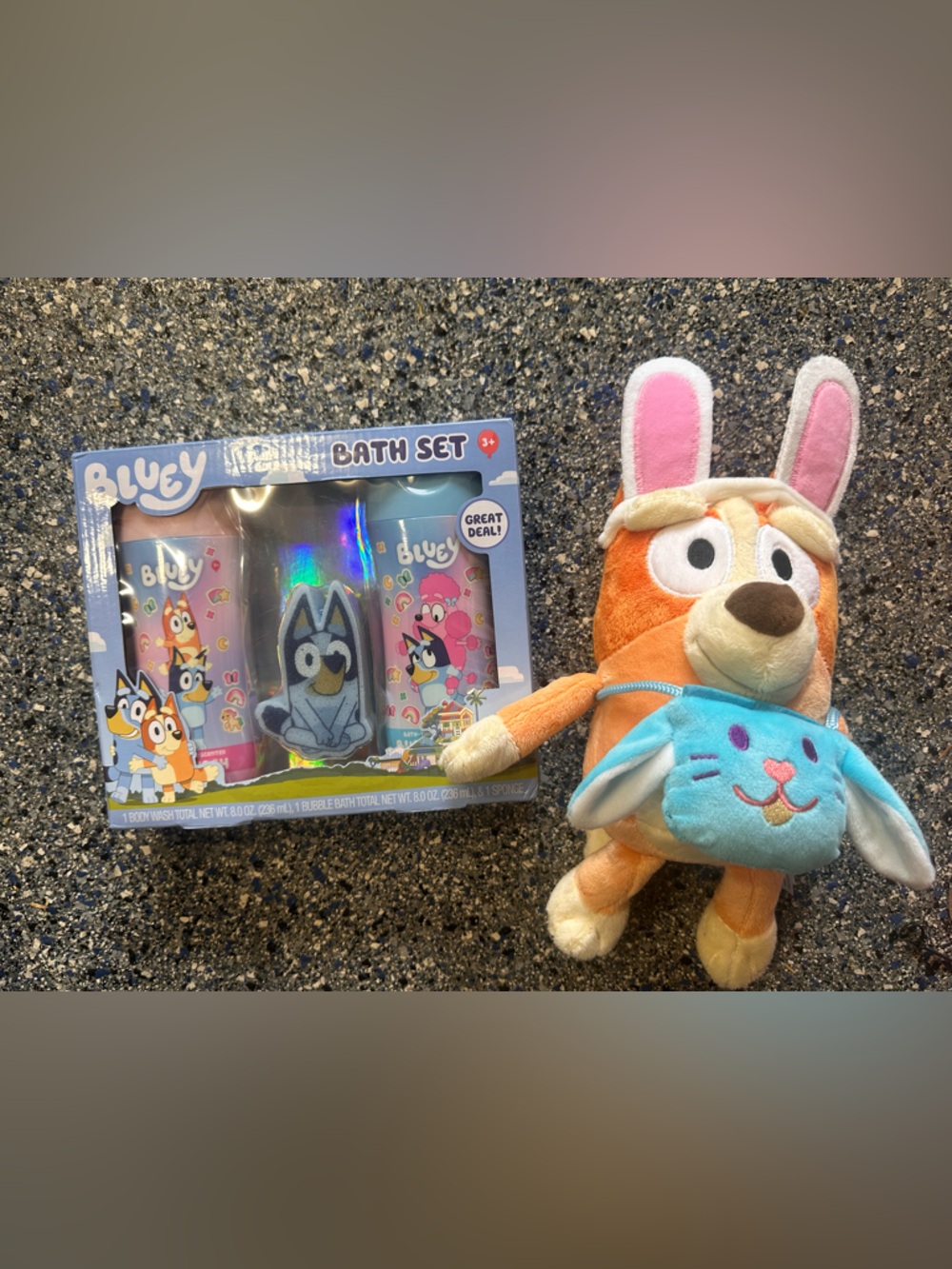 Kids Bath Set with cute stuffed animal